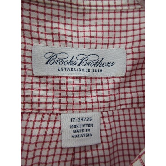 Brooks Brothers Shirt 17 Oxford Cloth OCBD Button Down Check Pocket * - Picture 9 of 10